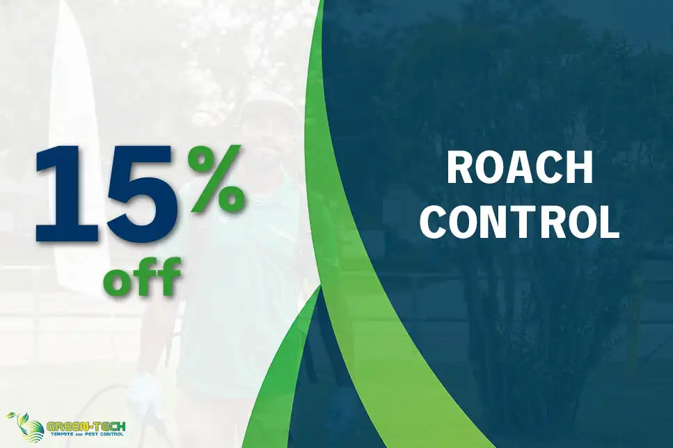15% Off Roach Control Treatment with Green-Tech Termite and Pest Control in Palm Harbor FL